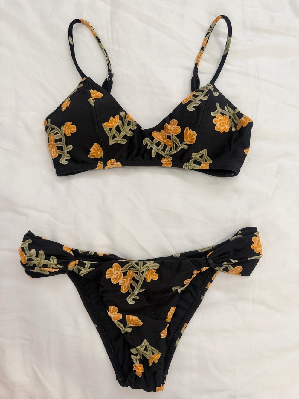 Black Floral Two-piece Swimsuit by VIX Paula Hermanny